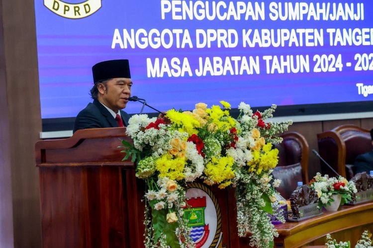 Pj Gubernur Banten Al Muktabar Hadiri Pengucapan Sumpah Janji DPRD Kabupaten Tangerang