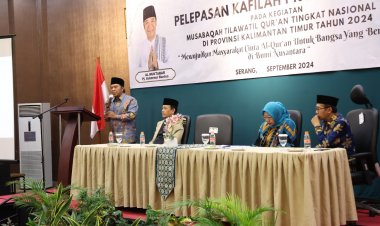 Pj Gubernur Al Muktabar Lepas Kafilah Provinsi Banten pada MTQ Nasional XXX Tahun 2024 Kaltim