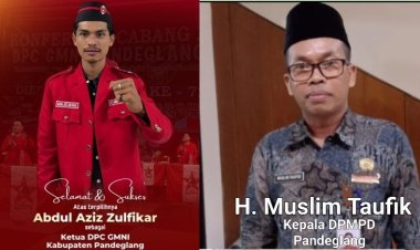 H. Muslim Taufik Kepala DPMPD Pandeglang Sampaikan Selamat dan Sukses Atas Terpilihnya Abdul Aziz Zulfikar Sebagai Ketua DPC GMNI Pandeglang 2026-2028, Semoga GMNI Semakin Maju