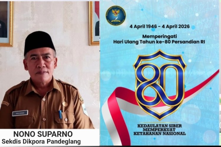 Nono Suparno, Sekdis Dikpora Pandeglang, Sampaikan Selamat Ulang Tahun Persandian RI, Ke-80