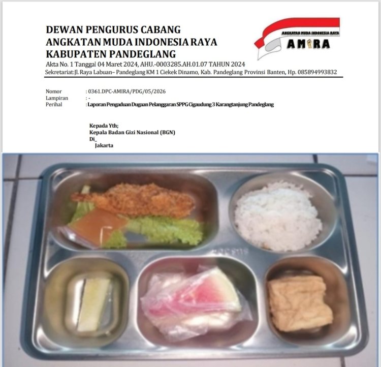 Minta BGN, Korwil SPPG, Dinkes dan Satgas MBG Pandeglang Jangan Tebang Pilih, DPC AMIRA Minta SPPG Cigadung 3 Evaluasi
