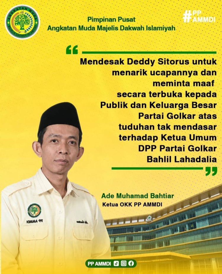 Tuduhan Tak Mendasar Terhadap Menteri ESDM, Ketua PP AMDDI Sebut Deddy Sitorus Mengalami  Degradasi Etika Kepemimpinan