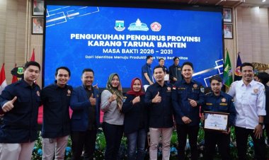 Hadiri Pelantikan Pengurus Karang Taruna Banten Periode 2026-2031, Karang Taruna Pandeglang Siap Berkaloborasi