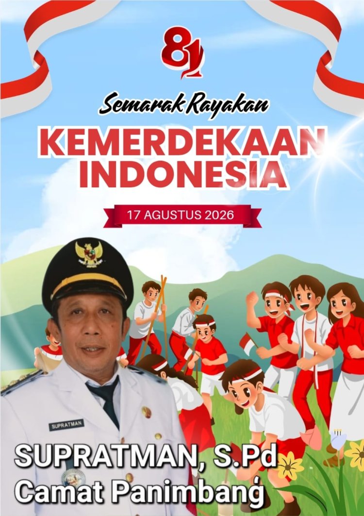 Camat Panimbang Kabupaten Pandeglang Supratman, S.Pd, Ucapkan Selamat HUT ke-81 Republik Indonesia