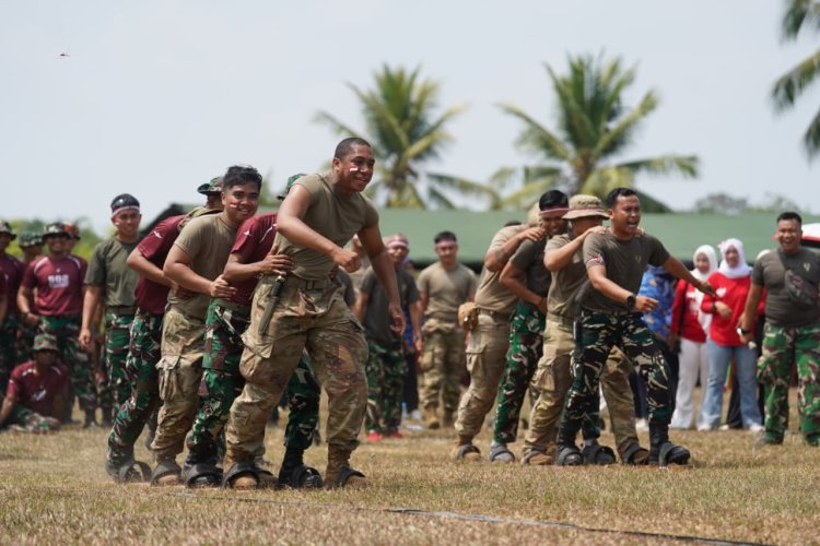 Rayakan HUT Ke 81 RI TNI AD & US Army Adu Seru Di Culture Day